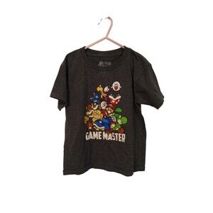Super‎ Mario grey kids tee